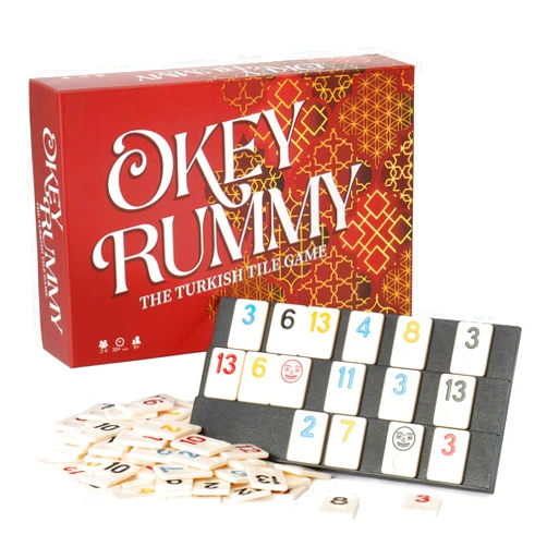 Brybelly Deluxe Rummy Tiles Game, Rummy Cube Family Board Game - Try Traditional Turkish Rules, or Play The Classic Way - Includes 104 Tiles, 2 False Jokers, 4 Tile Holders, 1 Die, Instructions