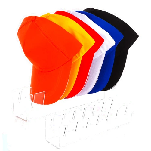 iteshuai 2 Pack Hat Stand for Baseball Caps Display and Organizer, No Install Acrylic Hat Holder for 14 Baseball Caps for Bedroom, Closet, Dresser and Wall 2024 New