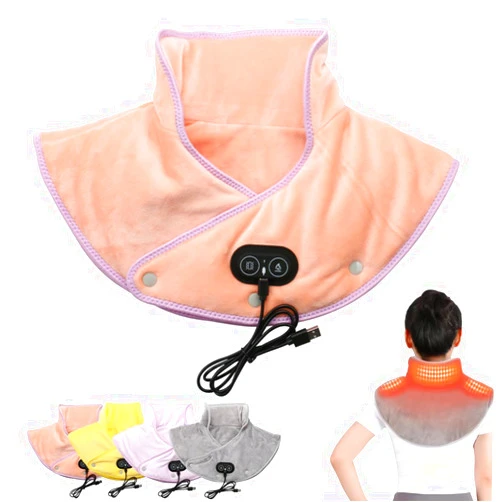 Vulvv Heating Pad for Neck Shoulder Back Pain Relief, with 3 Temperature Massage Settings & Auto-Off Timers, Electric Heat Pad Gifts for Women Men (Pink)