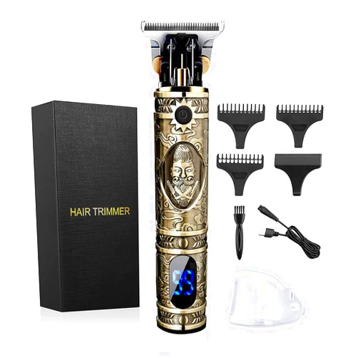 Solati Hair Clippers for Men, Professional Hair Trimmer Zero Gapped T-Blade Trimmer Cordless Rechargeable Edgers Clippers Electric Beard Trimmer Shaver Hair Cutting Kit with LCD Display Gifts for Men