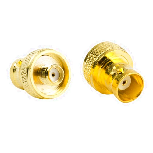 DHT Electronics 2pcs RF coaxial Coax Adapter SMA Female to BNC Female goldplated