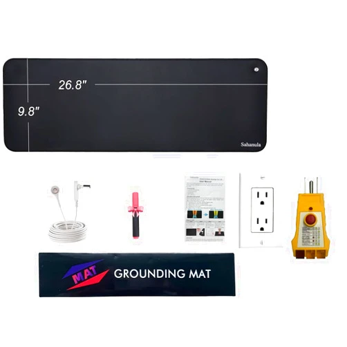 Sahanula Outlet Tester with GFCI Check - Grounding & Receptacle Circuit Tester & Grounding Mat for Desk & Bed