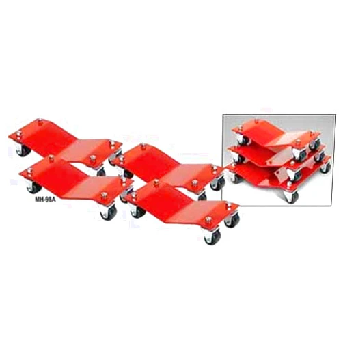 Autodolly Car Dollies, 8 x 16 in, 6000 Lb, PK4