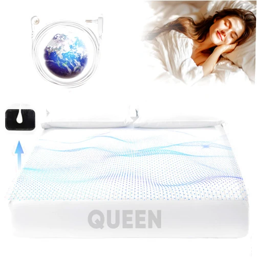 ZAJAZ Grounding Sheets Queen Size, 95% Organic Cotton + 5% Pure Silver Fiber, Grounding Sheet Earth Connected Bedding (Queen - 60