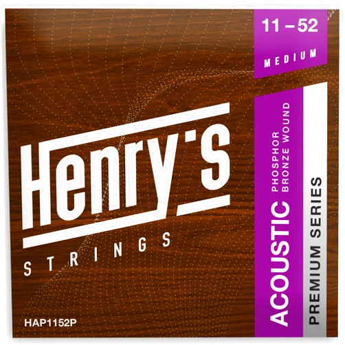 Henry's Strings Premium Acoustic Guitar Strings - For Beginners And Pro - Find 5 Bonus Guitar Accessories Inside - Guitar Strings Acoustic 6 String Set Medium - Cuerdas Para Guitarra Acustica