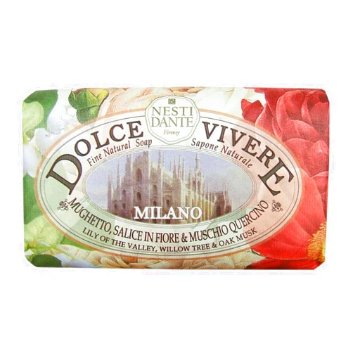 Nesti Dante Dolce Vivere Milano Lily Of The Valley, Willow Tree & Oak Musk Fine Natural Soap Bar, 250 g