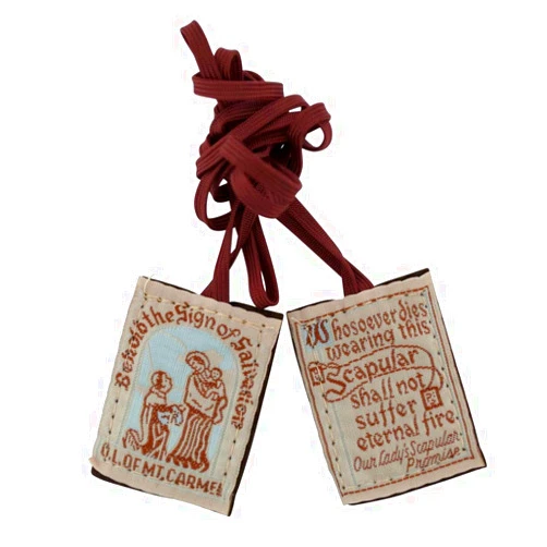 VILLAGE GIFT IMPORTERS Traditional Simple Brown Scapulars | 100% Wool | 3 Styles | Brown Straps White Straps or With Medals | Italian Made | Christian Jewelry