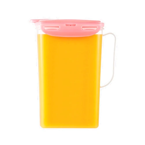 LocknLock Aqua Fridge Door Water Jug with Handle BPA Free Plastic Pitcher with Flip Top Lid Perfect for Making Teas and Juices, 2 Quarts, Pink