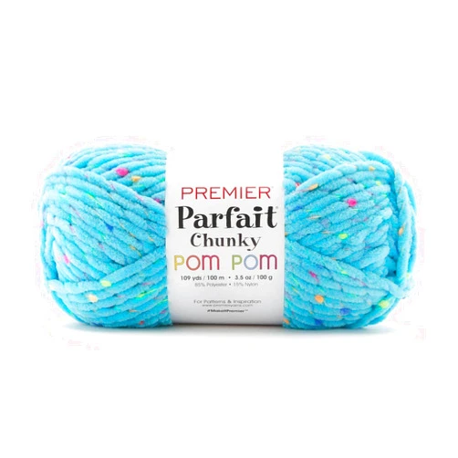 PREMIER YARNS Premier Parfait Chunky Pom Yarn, 2107-07 Electric Blue