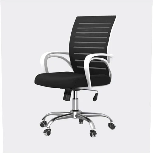 ZZHZY BBGS Swivel Desk Chair, Black Office Chair with Armrest Ergonomic Mid Back Executive Adjustable Rolling Computer Swivel Chair