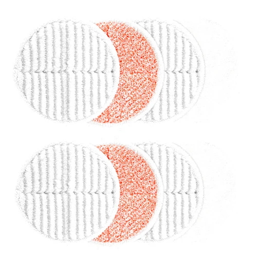 Zeekech 8 Pack Mop Pads Replacement Compatible with Bissell Spinwave 2124, 2039A, 2307, 23157, 23159, 20393, 20399 Hard Floor Spin Mop, 2 Soft Pads, 4 Scrubby Pads, 2 Heavy Scrub Pads