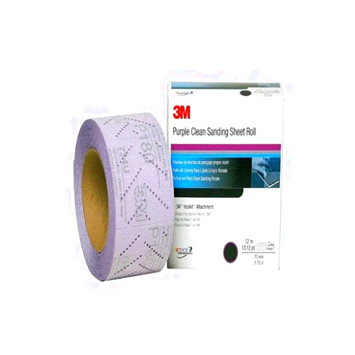 3M Hookit Purple Clean Sanding Sheet Roll 334U, 30702, P500, 70 mm x 12m