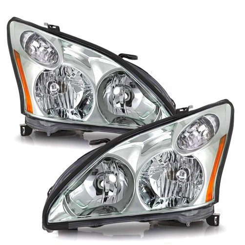 ACANII - For [Halogen Model] 2004-2009 Lexus RX330 RX350 RX400h Headlight Headlamp Assembly Pair Driver & Passenger Side
