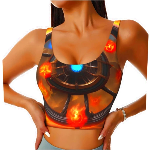 KFLDYOASCBVN Flaming Flywheel Women's Sports Vest for Comfortable ï¼ŒA Vest Suitable for Various Sports Outfits