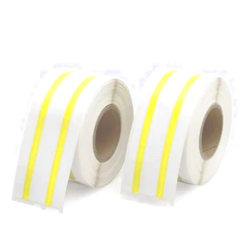LABEL VALUE.COM LabelValue.com | Seiko Compatible SLP-FLB File Labels, Yellow Stripe - 9/16” x 3-7/16