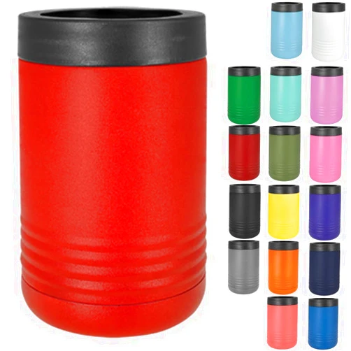 Ricky's Laser Engraving Red Polar Camel Insulated Can Cooler - 12 Oz and 16 Oz Design for Metal Cans - Ergonomic Design to Cool Drinks - Portable Chiller for Beer, Soda and Energy Drink Cans