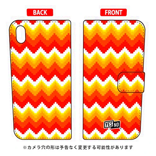 Yesno Notebook Type Smartphone Case Block Wave Red/for Xperia Z4 SO-03G/docomo DSO03G-IJTC-401-N306