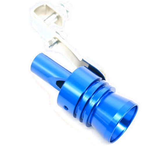 Blastcase AutoE Car Turbo Sound Whistle Exhaust Tailpipe Blow Off Valve Bov Aluminum Universal Auto Accessories Size XL (Blue)