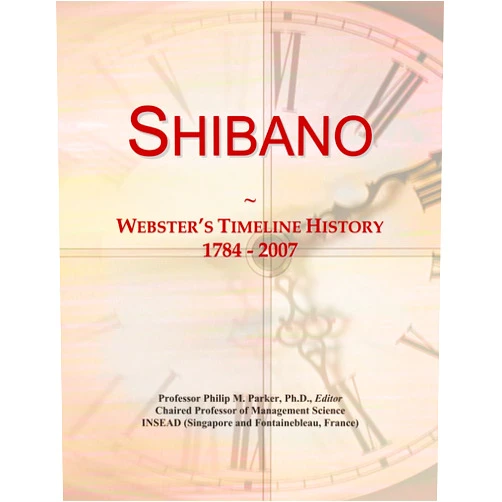 Icon Group International Shibano: Webster's Timeline History, 1784 - 2007