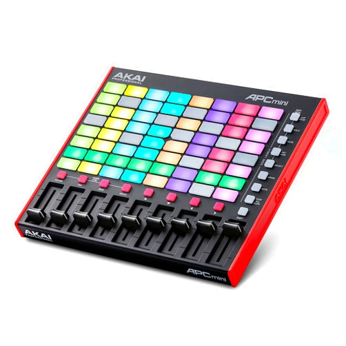 AKAI Professional APC Mini MK2 - USB MIDI Pad Controller for Clip Launching with Ableton Live Lite, 64 RGB Pads, Drum and Note Mode and MIDI Mixer