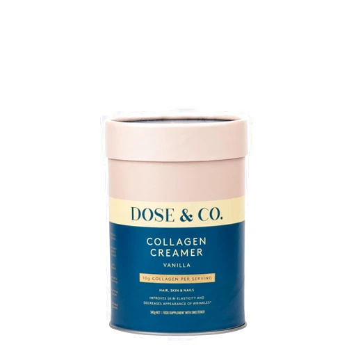 Dose & Co Collagen Creamer Vanilla (12oz) – Hydrolyzed Collagen Peptides Supplement - Non-GMO, Gluten Free, Sugar Free – Supporting hair, skin, and nails* (Packaging May Vary)