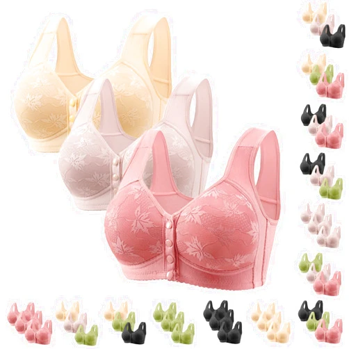 Yxzogd Daisy Bras for Older Women Front Closure Bras Push Up Bra No Underwire Bralettes Plus Size Comfy Everyday Sleep Bras