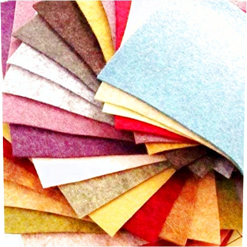 Over the River Felt 23 Felt Sheets - 6X12 inch Heathered Collection - Made in USA - Merino Wool Blend Felt