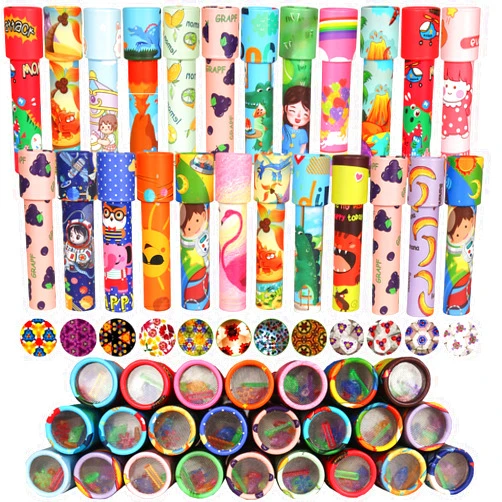 SQYHCF 24 Pcs Classic Kaleidoscopes Toys for Kids,Paper Tube Prisms Kaleidoscopes,Vintage Toys for Birthday Party,Mini Kaleidoscope Kit,School Classroom Prizes