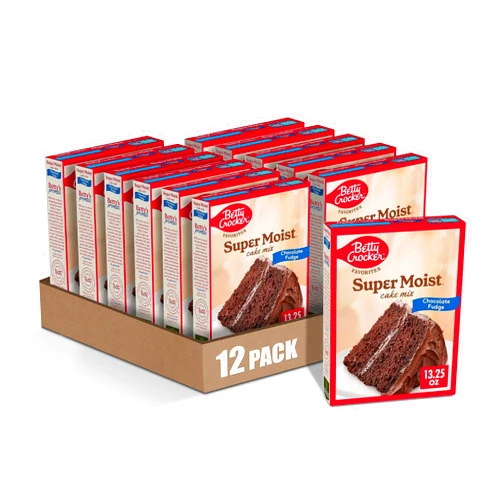 Betty Crocker Favorites Super Moist Chocolate Fudge Cake Mix, 13.25 oz (Pack of 12)