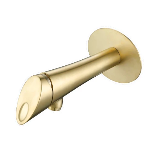 WAZZJ- Wall Mount Faucet Bathroom,Bathroom Sink Faucet with Single Lever Handles Vessel Lavatory Basin Mixer Tap (Gold)