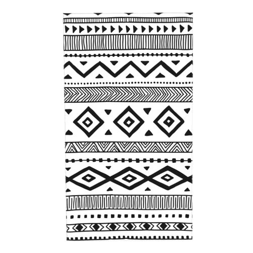 COVASA Black and White Hand Towels for Bathroom Set of 2 Native American Tribal Aztec Ethnic Boho Style Soft Absorbent Small Bath Hand Towel Kitchen Dish Guest Towels for Spa,Gym,Yoga 15.7