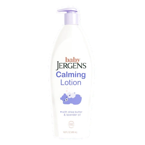 Jergens Baby Calming Lotion, Baby Calming Lotion, Lavender Baby Lotion, Baby Moisturizer with Shea Butter and Lavender Oil, 16.8 Fl Oz