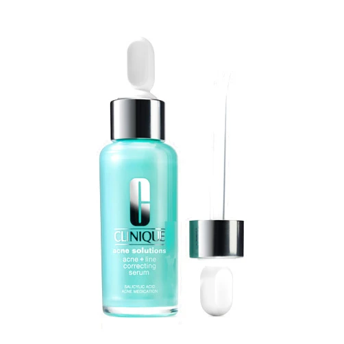 Clinique Acne Solutions Acne + Line Correcting Face Serum With Salicylic Acid | Anti-Aging + Smoothing, 1 Fl Oz