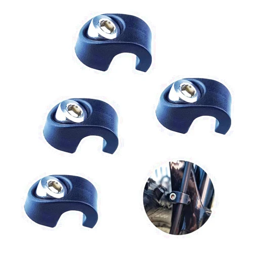 Zhouocea 4 PCS Brake Cable Hose Clamps Removable Bicycle Cable Clamps Bike Cable Clips Bicycle Fork Brake Cable Housing Clamps for Mountain Bike