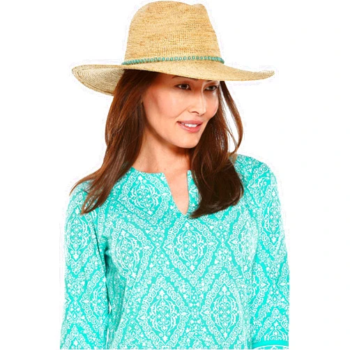 Coolibar UPF 50+ Women's Avery Raffia Fedora - Sun Protective
