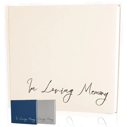 Braveriky Funeral Guest Book, Oxford Hardcover Guest Sign in Book for Celebration of Life Memorial Service, 10
