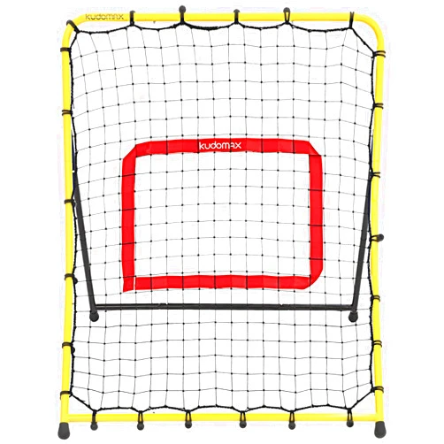 KudoMax Baseball Rebounder Net, Pitchback Net,Pitch Return Trainer, Rebound Net with Pitching Target and 3 Angles, Fielding Rebound Net for Grounders + Pop Flies,Suitable for Both Kids and Adults
