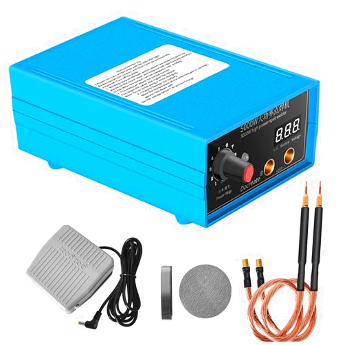 Mefape 5000W Battery Spot Welder, Portable Welder Machine for 18650 Battery Pack, Handheld Spot Welding Machine, Adjustable Soldering Machine w/Spot Weld Pen & Nickel Strip