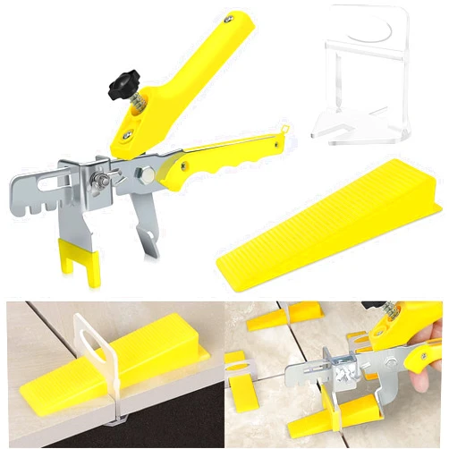 DGSL Tile Leveling System with Tile Plier - 3400-Piece Tile Spacers Clips and 200-Piece Reusable Wedges - Tile Tools Set for Stone Installation