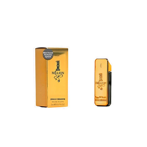 Paco Rabanne 1 Million Perfume for Men – Mini Eau de Toilette Splash, 0.17 Fl Oz