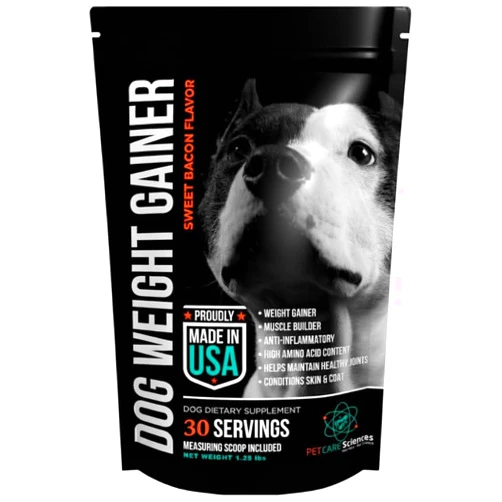 PET CARE Sciences Dog Weight Gainer 30 Servings- Weight Gain Supplements for Dogs - Canine and Dog Muscle Builder - Made in The USA