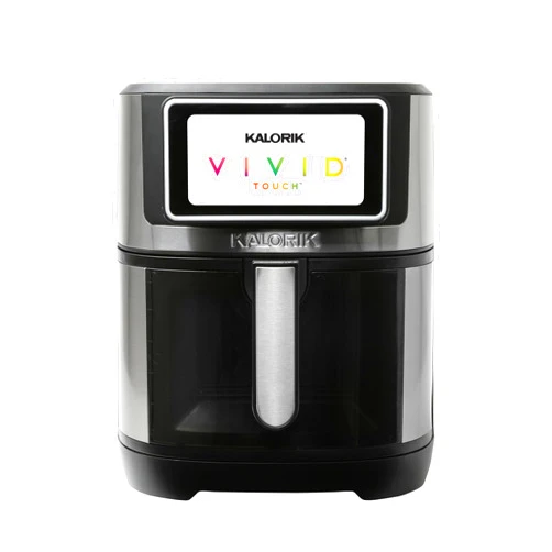 Kalorik VIVID TOUCH 7 Quart High-Resolution Touchscreen Air Fryer with Window, Stainless-Steel