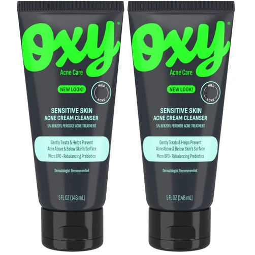 Oxy Sensitive Skin Acne Cream Cleanser (Pack of 2)