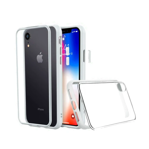 RhinoShield Modular Case Compatible with [iPhone XR] | Mod NX - Customizable Shock Absorbent Heavy Duty Protective Cover 3.5M / 11ft Drop Protection - Platinum Gray