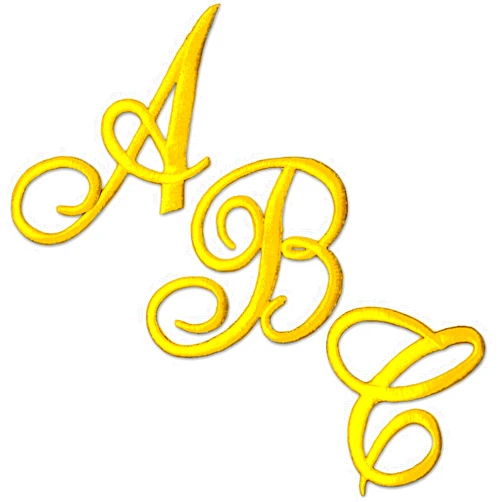 Laughing Lizards Monogram Letter Patches (Gold, Large)