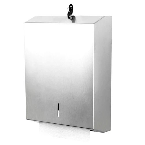 Gorlary Paper Towel Dispenser Wall Mount Commercial c-fold/Multi-fold/Tri-fold, Touchless Hand Towel Dispenser with Lock