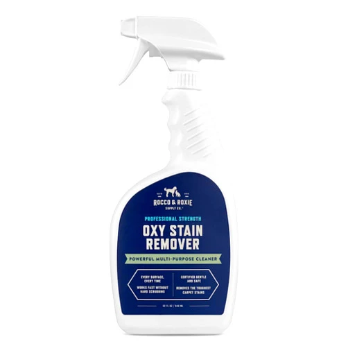 Rocco & Roxie Supply Co. Rocco & Roxie Oxy Stain Remover - Oxygen Powered Carpet Cleaner Spray - Spot Cleaner for Upholstery, Couch, Laundry, Rug, Clothes, Car Seat, Mattress, Sofa, and More. - Pet & Baby Stains