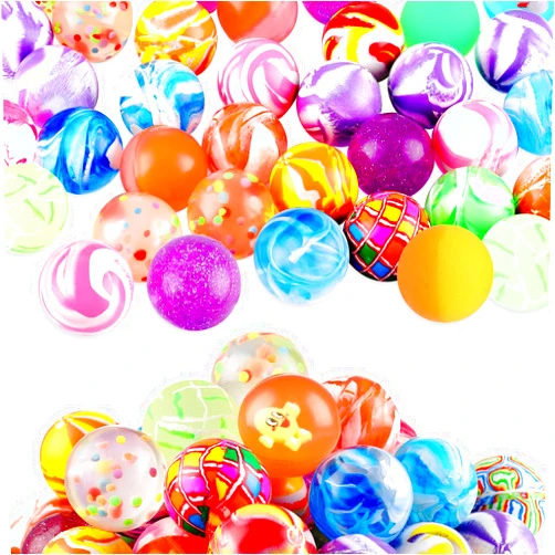 Sumind 50 Pieces Bouncy Balls 38mm Rubber Balls Bulk Bouncy Balls for Kids Mixed Color Bouncing Balls Birthday Party Favors Bag Fillers