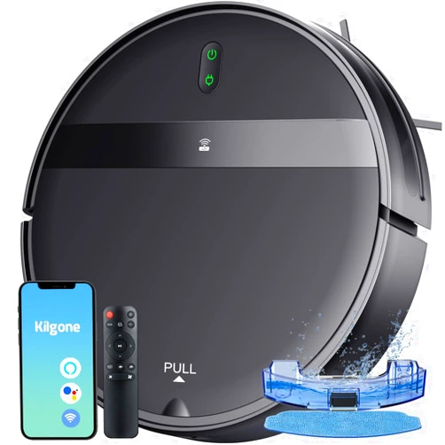 Kilgone Robot Vacuum and Mop Combo with App/Voice Control, Robot Vacuums Cleaner and Mop 2 in 1, Robotic Vacuum Tangle-Free, Daily Schedule, Vacuum Robot Cleaner and Mop Combo for Home
