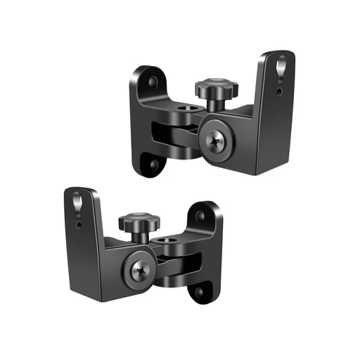 Borenbuir Speaker Wall Mounts, 2 Packs Universal Mounting Bracket for Small Speakers, Vertical 120°, Horizontal 180°Adjustment, Compatible with Bose, JBL, KEF,Sony & Others, Hold up to 30 lbs
